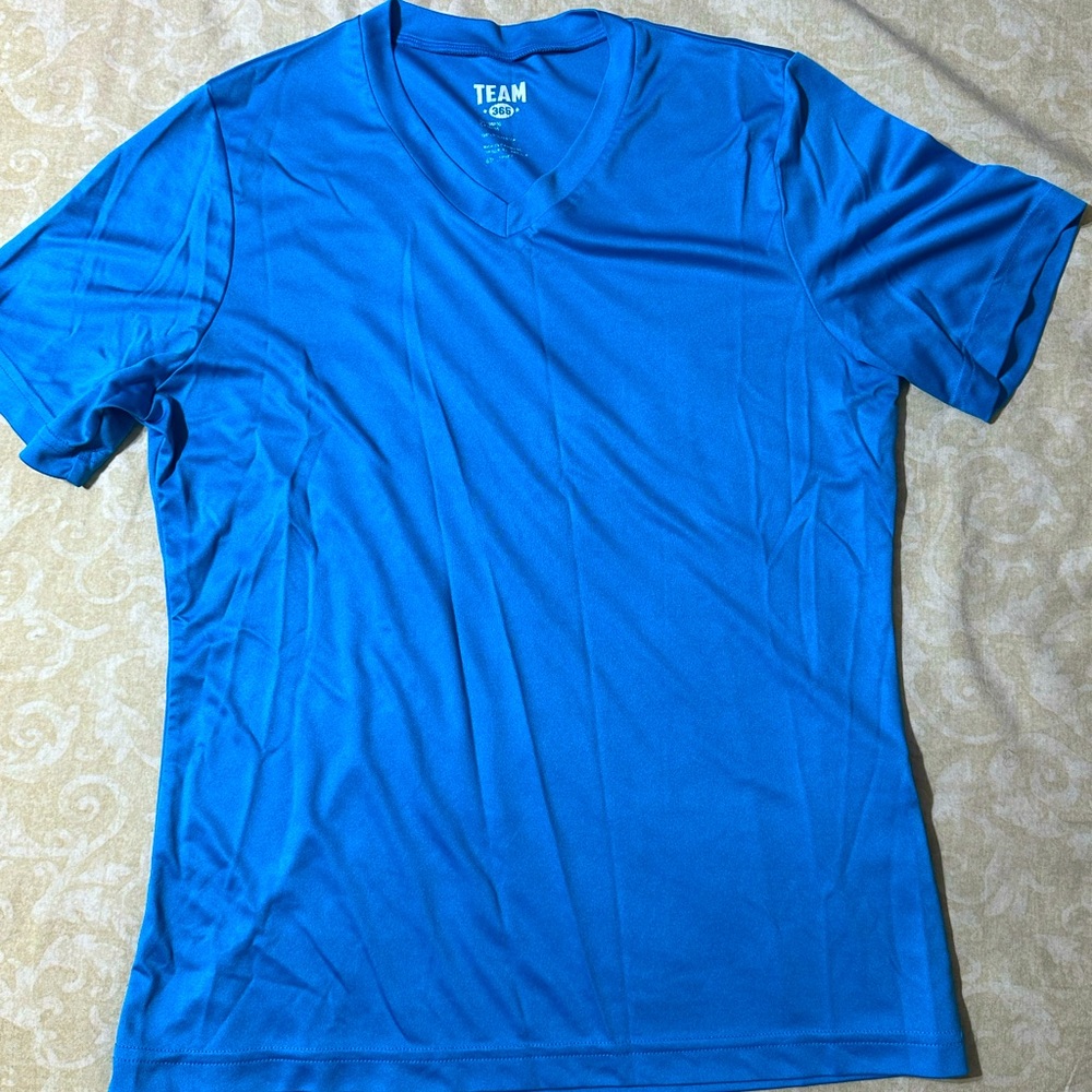 Blue V-Neck Jersey Top